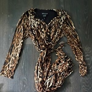 Leopard Print Wrap Dress